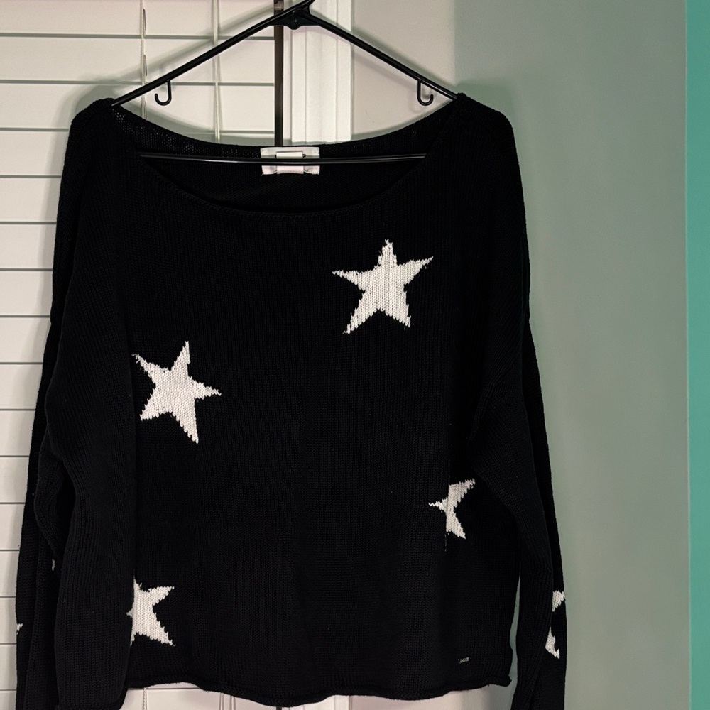 Victoria's Secret Black and White Star Sweater